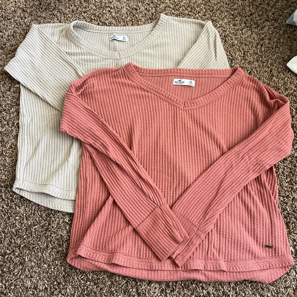 Hollister waffle long sleeve bundle
